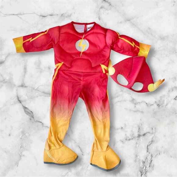Halloween Costume DC The Flash With Mask for Boys Size 2T Pre-owned - Picture 1 of 6